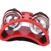 Load image into Gallery viewer, Compact Size Foot Tambourine Percussion Musical Instrument 2 Sets Metal Jingle Bell Best Music Instrument Gift